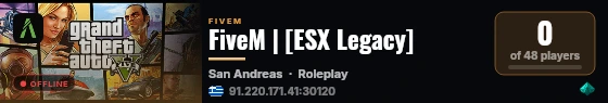 FiveM | [ESX Legacy] live status badge