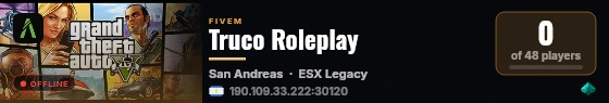 Truco Roleplay live status badge