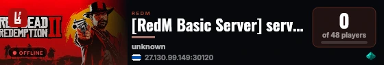 [RedM Basic Server] server live status badge