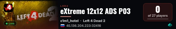 eXtreme 12x12 ADS P03 live status badge
