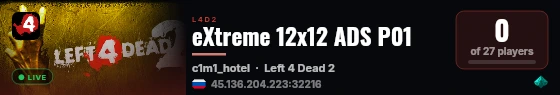 eXtreme 12x12 ADS P01 live status badge