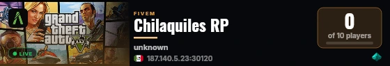 Chilaquiles RP live status badge