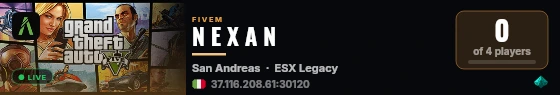 N E X A N live status badge