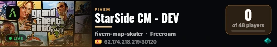 StarSide CM - DEV live status badge