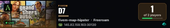 D7 live status badge