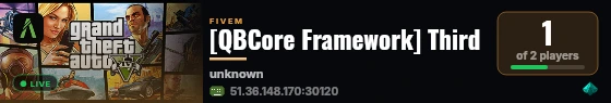 [QBCore Framework] Third live status badge