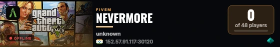 NEVERMORE live status badge