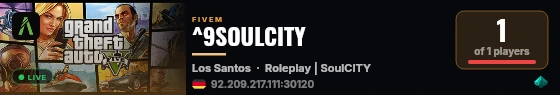 ^9SOULCITY live status badge