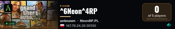 ^6Neon^4RP live status badge