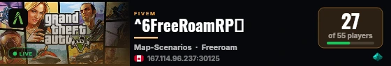 ^6FreeRoamRP🍑 live status badge