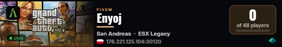 Enyoj  live status badge