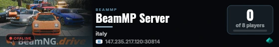 BeamMP Server live status badge