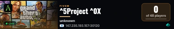 ^5Project ^0X live status badge