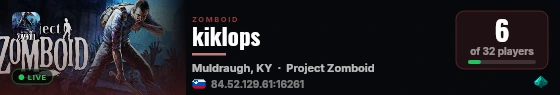 kiklops live status badge