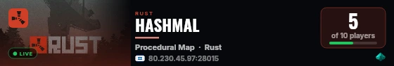 HASHMAL live status badge