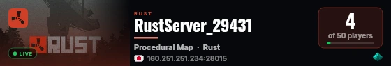 RustServer_29431 live status badge