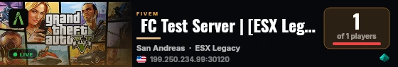 FC Test Server | [ESX Legacy] live status badge