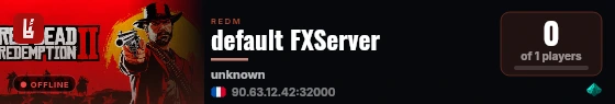 default FXServer live status badge