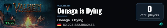 Oonaga is Dying live status badge