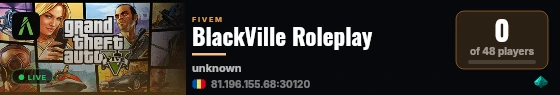 BlackVille Roleplay live status badge