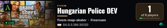 Hungarian Police DEV live status badge