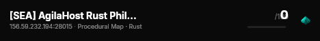 [SEA] AgilaHost Rust Philippines Demo live status badge