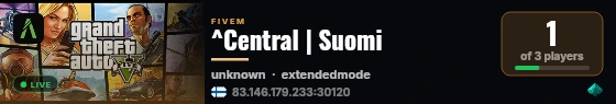 ^Central | Suomi live status badge