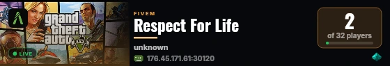 Respect For Life  live status badge
