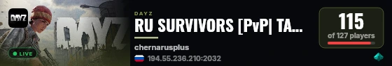 RU SURVIVORS [PvP| TACTICAL| LOOT| RESILIENCE| VANILLA] live status badge