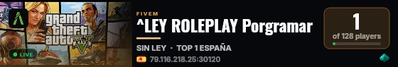 ^LEY ROLEPLAY Porgramar live status badge