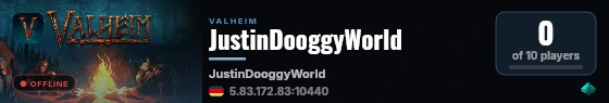 JustinDooggyWorld live status badge