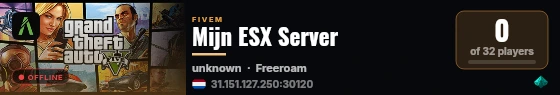 Mijn ESX Server live status badge