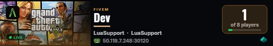Dev live status badge