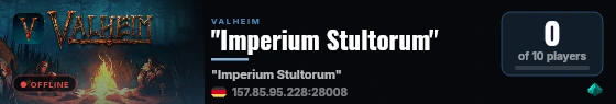 "Imperium Stultorum" live status badge