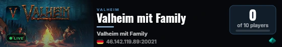 Valheim mit Family live status badge
