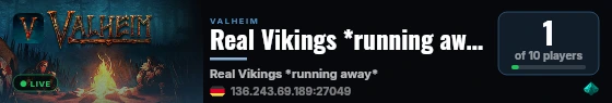 Real Vikings (running away) live status badge
