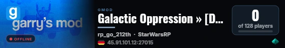 Galactic Oppression » [DEVSERVER] « live status badge