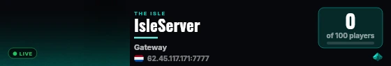 IsleServer live status badge