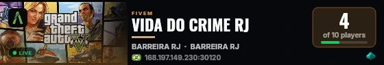 VIDA DO CRIME RJ live status badge