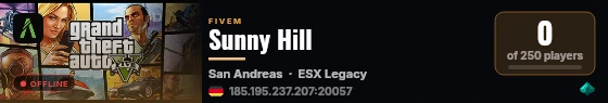 Sunny Hill live status badge