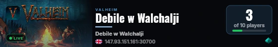 Debile w Walchalji live status badge