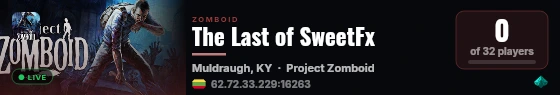 The Last of SweetFx live status badge