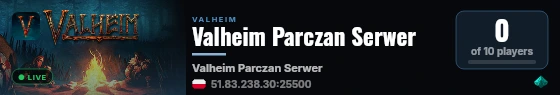 Valheim Parczan Serwer live status badge