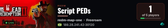 Script PEDs live status badge