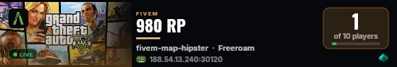 980 RP live status badge