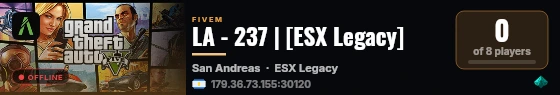 LA - 237 | [ESX Legacy] live status badge