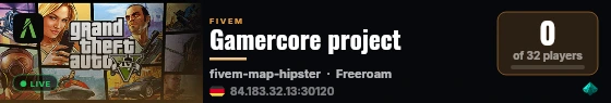 Gamercore project live status badge