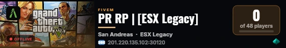 PR RP | [ESX Legacy] live status badge