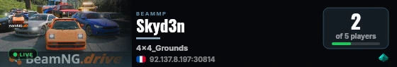 Skyd3n live status badge