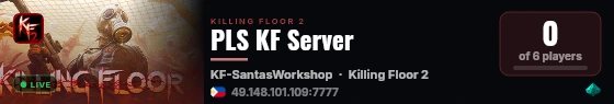PLS KF Server live status badge